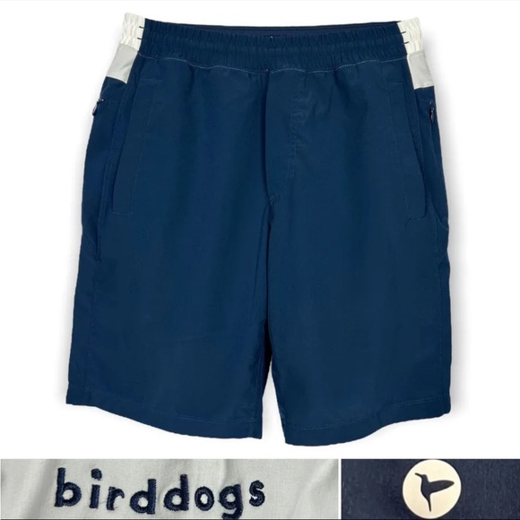 Birddogs Shorts Birddogs 9 Navy Lined Gym Shorts Mens S Long
